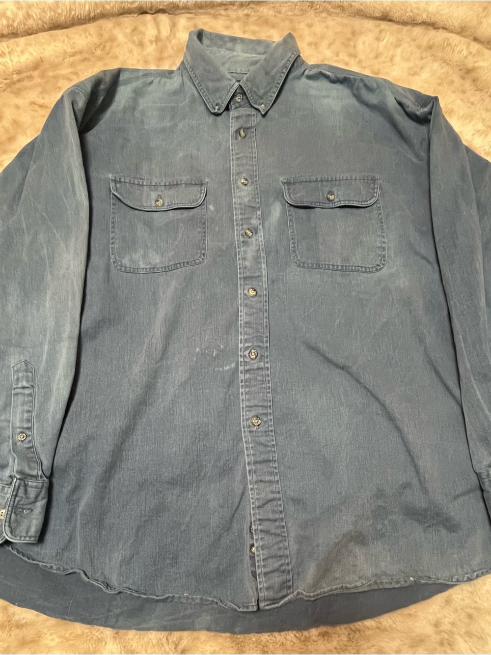 High Sierra Sz XL Men's Denim Shirt Long Sleeve 2 Pocket